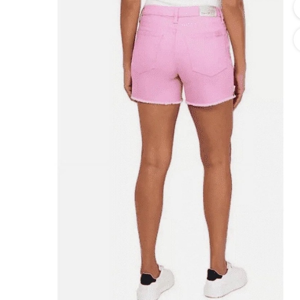 Seven7 Weekend Shorts Pink Denim Frayed Hem Casual Cute Women's Size 6